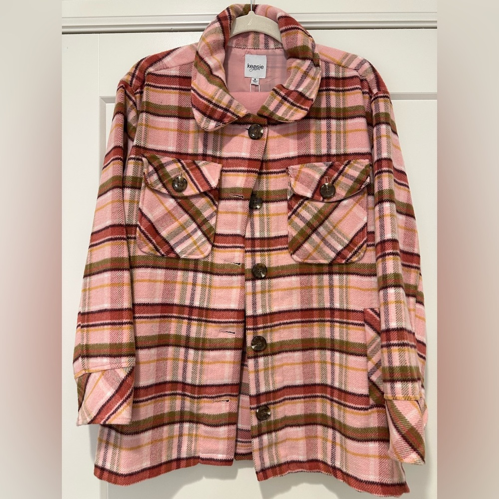 KENSIE Plaid Shacket